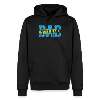 Baseball Fan Dad Father Vintage - Männer Premium Bio Hoodie - Schwarz - Vorne - Nico (187cm)