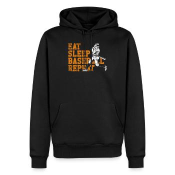 Baseball Fan Vintage Batter Eat - Männer Premium Bio Hoodie - Schwarz - Vorne - Nico (187cm)