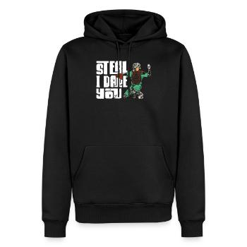 Baseball Fan Catcher Vintage Steal - Sweat à capuche Premium bio Homme - noir - Devant - Nico (187cm)