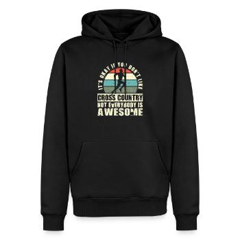 Ce n’est pas grave si vous n’aimez pas le ski de fond - Sweat à capuche Premium bio Homme - noir - Devant - Nico (187cm)
