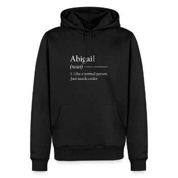 ABIGAIL 1. Comme une personne normale, juste beaucoup plus cool. - Sweat à capuche Premium bio Homme - noir - Devant - Nico (187cm)