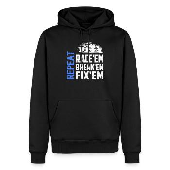 Race’em Break’em Fix’em Repeat Modèle de voiture Télécommande C - Sweat à capuche Premium bio Homme - noir - Devant - Nico (187cm)
