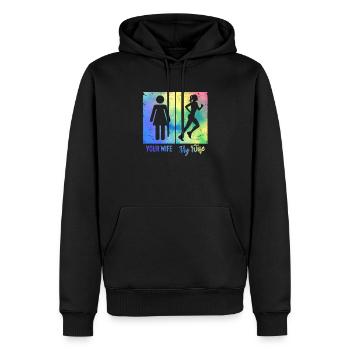 Amateurs de course à pied amusants Amateurs de jogging Coureurs - Sweat à capuche Premium bio Homme - noir - Devant - Nico (187cm)