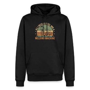Lustiger Schweißer Schweißer Geschenk - Männer Premium Bio Hoodie - Schwarz - Vorne - Nico (187cm)