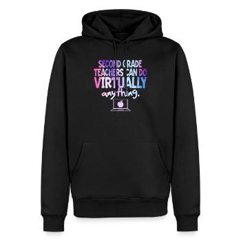 Second Grade Teachers Can Do Virtually Anything - Men’s Premium Organic Hoodie - black - Front - Nico (187cm)