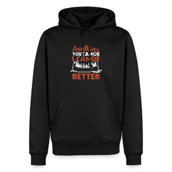 Drôle de bateau Canoë Pédalo Tout - Sweat à capuche Premium bio Homme - noir - Devant - Nico (187cm)