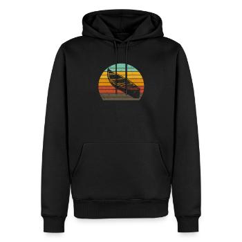 Rétro Kayak Canoë Amateurs Drôle De Kayak - Sweat à capuche Premium bio Homme - noir - Devant - Nico (187cm)