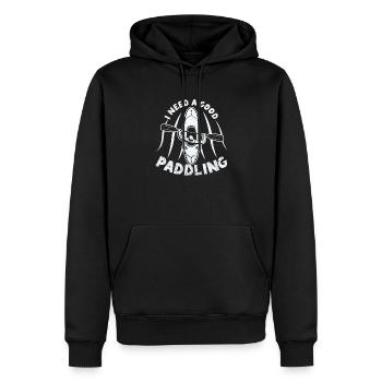 Kajakfahren Fluss Wildwasser-Rafting Ich brauche - Männer Premium Bio Hoodie - Schwarz - Vorne - Nico (187cm)