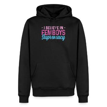 Femboy Gift - Men’s Premium Organic Hoodie - black - Front - Nico (187cm)