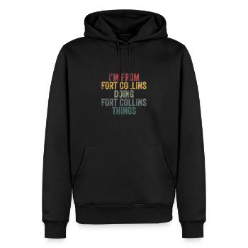 Fort Collins things city - Männer Premium Bio Hoodie - Schwarz - Vorne - Nico (187cm)