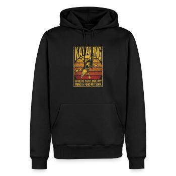 Kajakfahren Wo ich meinen Verstand verliere Lustig - Männer Premium Bio Hoodie - Schwarz - Vorne - Nico (187cm)