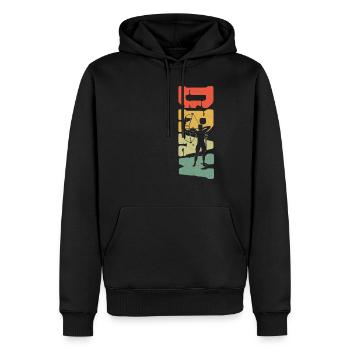 Archery Bow Archer Retro Vintage - Männer Premium Bio Hoodie - Schwarz - Vorne - Nico (187cm)