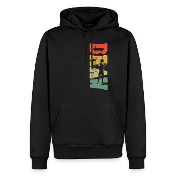 Archery Bow Archer Retro Vintage - Männer Premium Bio Hoodie - Schwarz - Vorne - Nico (187cm)