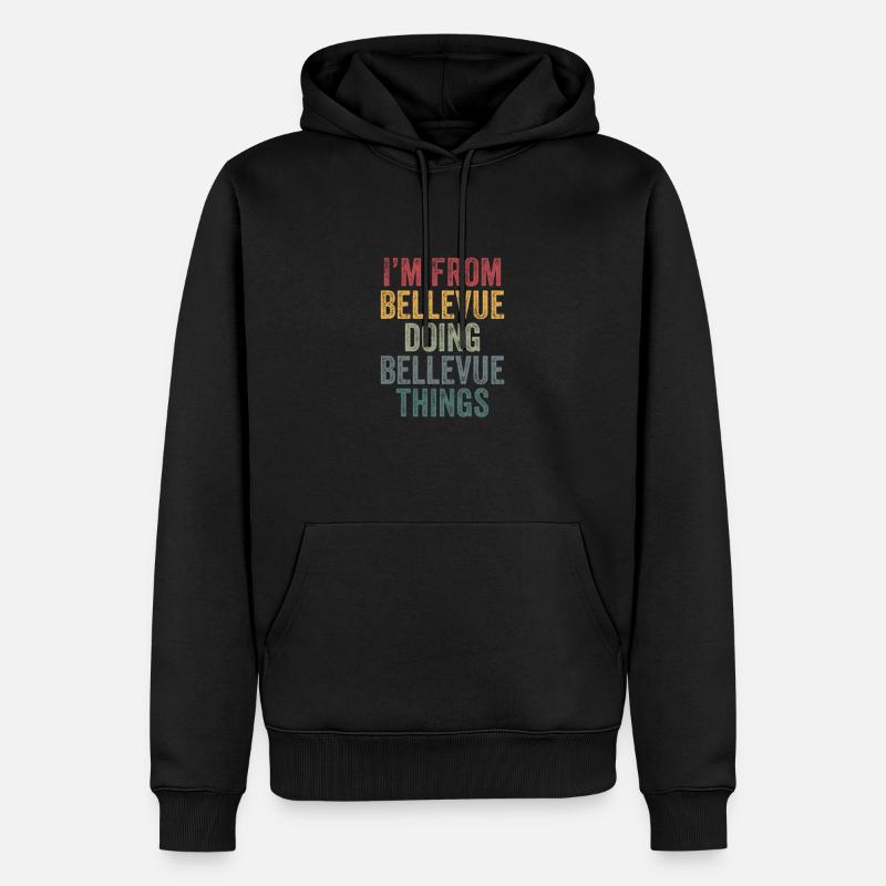 Bellevue choses ville - Sweat à capuche Premium bio Homme - noir
