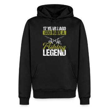 17 Year Old Fishing Legend Rod 17 Fisherman - Männer Premium Bio Hoodie - Schwarz - Vorne - Nico (187cm)