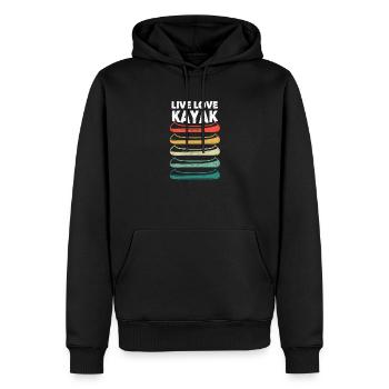Live Love Kayak Extérieur Drôle Kayak - Sweat à capuche Premium bio Homme - noir - Devant - Nico (187cm)