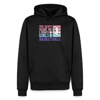 Entraîneur de basket-ball féminin - Sweat à capuche Premium bio Homme - noir - Devant - Nico (187cm)