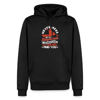 Kayak amusant Nautisme Kayak n’aime jamais - Sweat à capuche Premium bio Homme - noir - Devant - Nico (187cm)