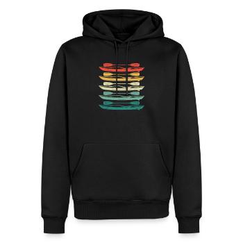 Fluss Kajakfahren See Kajakfahrt Bootfahren Team - Männer Premium Bio Hoodie - Schwarz - Vorne - Nico (187cm)