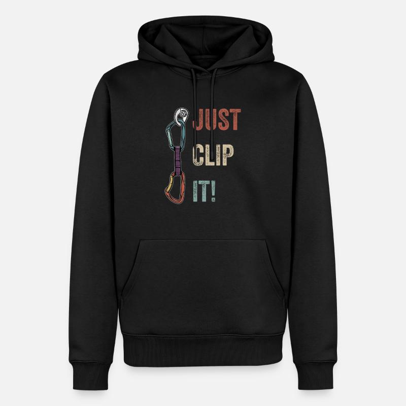 Kletterer sportklettern geschenk - Männer Premium Bio Hoodie - Schwarz