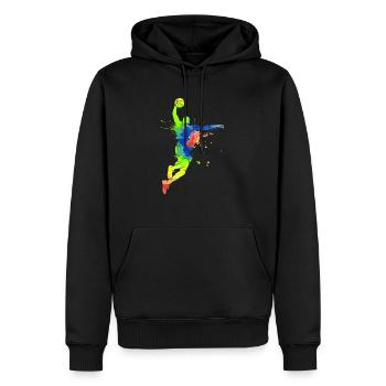 Basketball Dunking Art Basketball Player - Men’s Premium Organic Hoodie - black - Front - Nico (187cm)