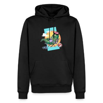 Rex on the Beach - Männer Premium Bio Hoodie - Schwarz - Vorne - Nico (187cm)