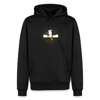 Moose Canoe Lake Paddeln Kanufahren Fluss Kajak - Männer Premium Bio Hoodie - Schwarz - Vorne - Nico (187cm)