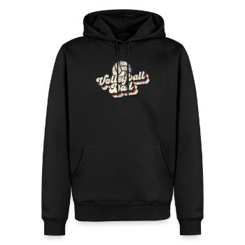 Volleyball Player Team Dad Father - Men’s Premium Organic Hoodie - black - Front - Nico (187cm)