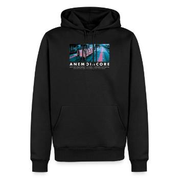 Anemoiacore Ästhetischer Grenzraum Weirdcore - Männer Premium Bio Hoodie - Schwarz - Vorne - Nico (187cm)