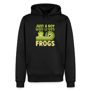 Cute Frog Design For Boys Kids Toad Catcher - Sweat à capuche Premium bio Homme - noir - Devant - Nico (187cm)