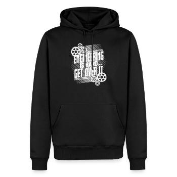 Engineering Gifts Engineering ist schwer darüber hinwegzukommen - Männer Premium Bio Hoodie - Schwarz - Vorne - Nico (187cm)