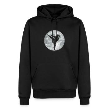 Taekwondo Moon Kick Planet Fan d’arts martiaux Karaté - Sweat à capuche Premium bio Homme - noir - Devant - Nico (187cm)
