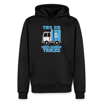 Müllwagen Liebe Müllabfuhr Kind Junge I Geschenk - Männer Premium Bio Hoodie - Schwarz - Vorne - Nico (187cm)