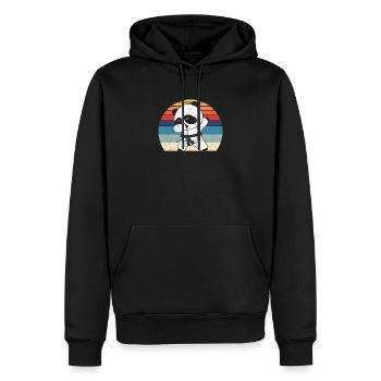 Lustige Dabbing Karate Baby Panda Bär Kampfkunst - Männer Premium Bio Hoodie - Schwarz - Vorne - Nico (187cm)