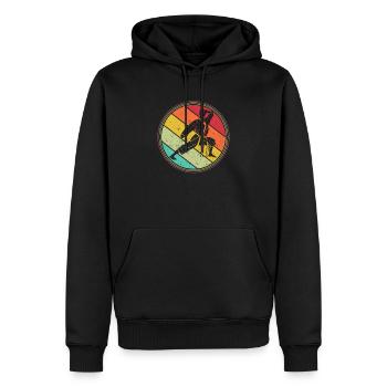 Athlète de karaté Sparring Combattant d’arts martiaux Asie - Sweat à capuche Premium bio Homme - noir - Devant - Nico (187cm)