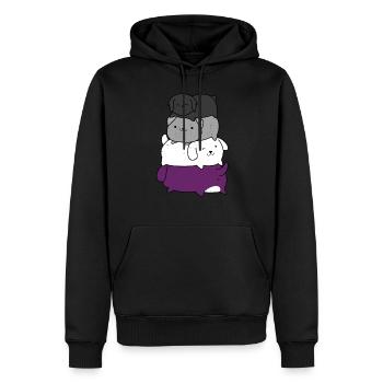 Hundehaufen asexuell LGBT Lesbisch Gay Pride Stolzer Spaß - Männer Premium Bio Hoodie - Schwarz - Vorne - Nico (187cm)
