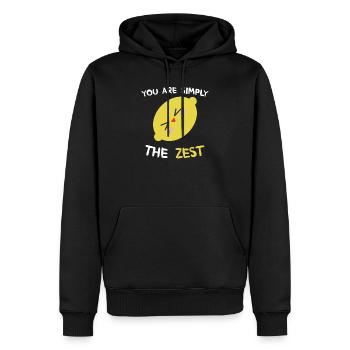 Bio Limonaden selber machen - Spruch Zitrusfrucht - Männer Premium Bio Hoodie - Schwarz - Vorne - Nico (187cm)