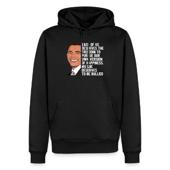 Obama Equality Quote Obama Supporter - Men’s Premium Organic Hoodie - black - Front - Nico (187cm)
