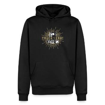 Trucker Freight Trucks Truck Driver Lifted Trucks - Men’s Premium Organic Hoodie - black - Front - Nico (187cm)