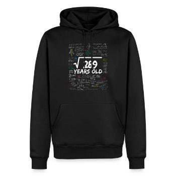 Square Root of 289 17TH Funny Math Birthday - Männer Premium Bio Hoodie - Schwarz - Vorne - Nico (187cm)