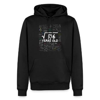Square Root of 576 24TH Funny Math Birthday - Men’s Premium Organic Hoodie - black - Front - Nico (187cm)