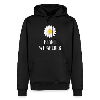 pâquerette PLANT WHISPERER - Sweat à capuche Premium bio Homme - noir - Devant - Nico (187cm)