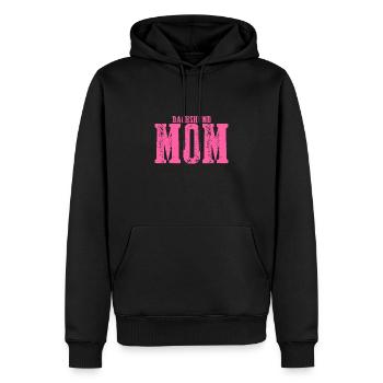 Teckel Maman Chien - Sweat à capuche Premium bio Homme - noir - Devant - Nico (187cm)