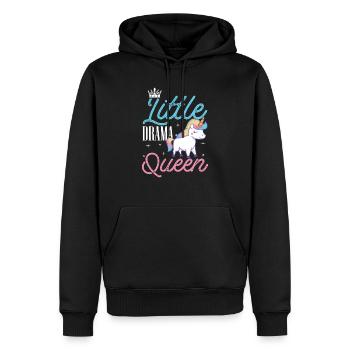 Einhorn - Männer Premium Bio Hoodie - Schwarz - Vorne - Nico (187cm)