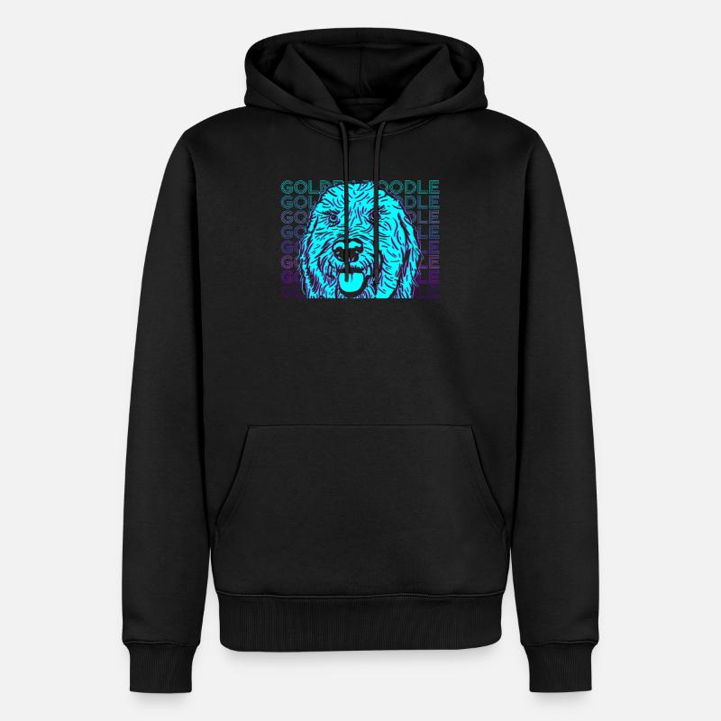 Golden Doodle Rétro - Sweat à capuche Premium bio Homme - noir