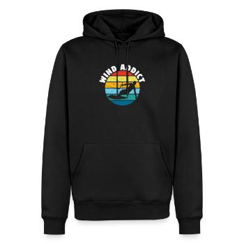 Wind Addict Kitesurfing Kite Windsurfing - Men’s Premium Organic Hoodie - black - Front - Nico (187cm)
