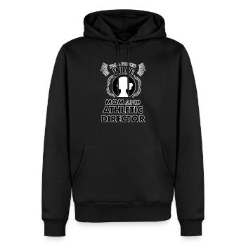 Fière épouse Maman Directrice sportive Fête des mères - Sweat à capuche Premium bio Homme - noir - Devant - Nico (187cm)