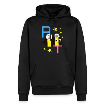 Registered Behavior Technician RBT Funny Pun - Men’s Premium Organic Hoodie - black - Front - Nico (187cm)