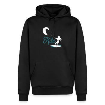 Kite Funny Kitesurfen Kiteboarding Windsurfen Kite - Männer Premium Bio Hoodie - Schwarz - Vorne - Nico (187cm)