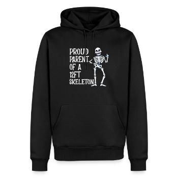 Proud Parent Of a 12 Foot Skeleton Halloween - Männer Premium Bio Hoodie - Schwarz - Vorne - Nico (187cm)